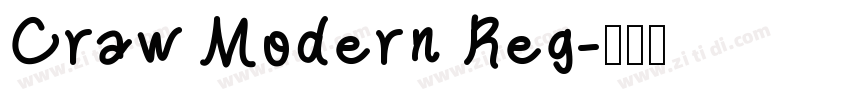 Craw Modern Reg字体转换
